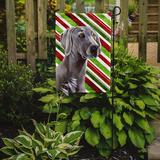 Caroline's Treasures Weimaraner Candy Cane Holiday Christmas 2-Sided Garden Flag, Polyester in Gray/Green | 15 H x 11 W in | Wayfair LH9251GF