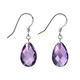 Franki Baker Dainty Facetted Amethyst Drop Earrings 925 Sterling Silver Stone Grade: A+ Length:3cm Nickel Free