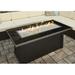 The Outdoor GreatRoom Company Monte Carlo 23.5" H x 59.25" W Glass Propane/Natural Gas Fire Pit Table Steel in Black/Gray/White | Wayfair