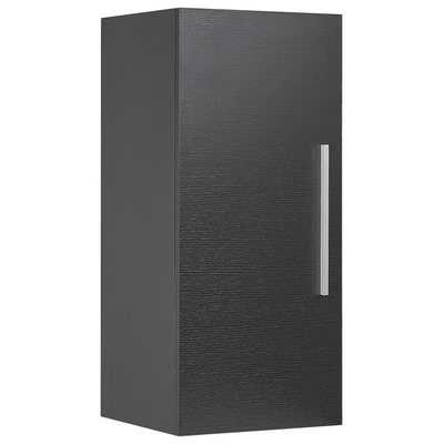 Hängeschrank Schwarz MDF Platte Aluminium 88 x 40 x 35 cm Modern Trendy Praktisch Viel Stauraum Fächer Badezimmer