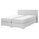 Boxspringbett Hellgrau Polsterbezug Leinenoptik 160 x 200 cm Modern