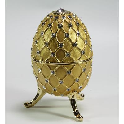 Spieluhren-Schmuck-Ei goldfarben emailiert nach Faberge-Art Image