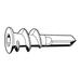 ZORO SELECT U30533.013.0125 Screw Anchor, 1-11/16" L, Nylon