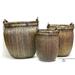 Desti Design 3 - Piece Wood Pot Planter Set Wood in Brown/Gray | 17 H x 9 W x 15 D in | Wayfair CCT1004