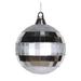Vickerman 376836 - 5.5" Silver Shiny Matte Glitter Mirror Ball Christmas Tree Ornament (M151607)