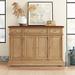 Three Posts™ Courtdale 60" Wide 3 Drawer Sideboard Wood in White/Brown | 40 H x 60 W x 18 D in | Wayfair 042DAEBBD89E49EC9D8E32AC3378C929