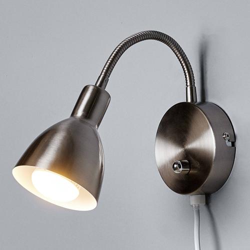 Lindby Amrei Wandlampe, dimmbar, nickel matt