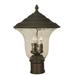 Framburg Hartford 15 Inch Tall 3 Light Outdoor Post Lamp - 1227 SBR