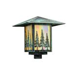 Meyda Lighting Seneca Tall Pines 15 Inch Tall 1 Light Outdoor Post Lamp - 139260