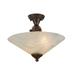 Meyda Lighting Deco Ball Blush Swirl 18 Inch 2 Light Semi Flush Mount - 68692