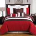 Linen Depot Direct Wrigley 8 Piece Comforter Set Polyester/Polyfill/Microfiber in Brown/Red | King | Wayfair R0900 600 108 096 7100