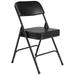 NATIONAL PUBLIC SEATING 3210 Folding Chair,Vinyl,32in H,Black,PK2