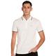 BOSS Mens Paddy Cotton-piqué Polo Shirt with Striped Collar and Cuffs White