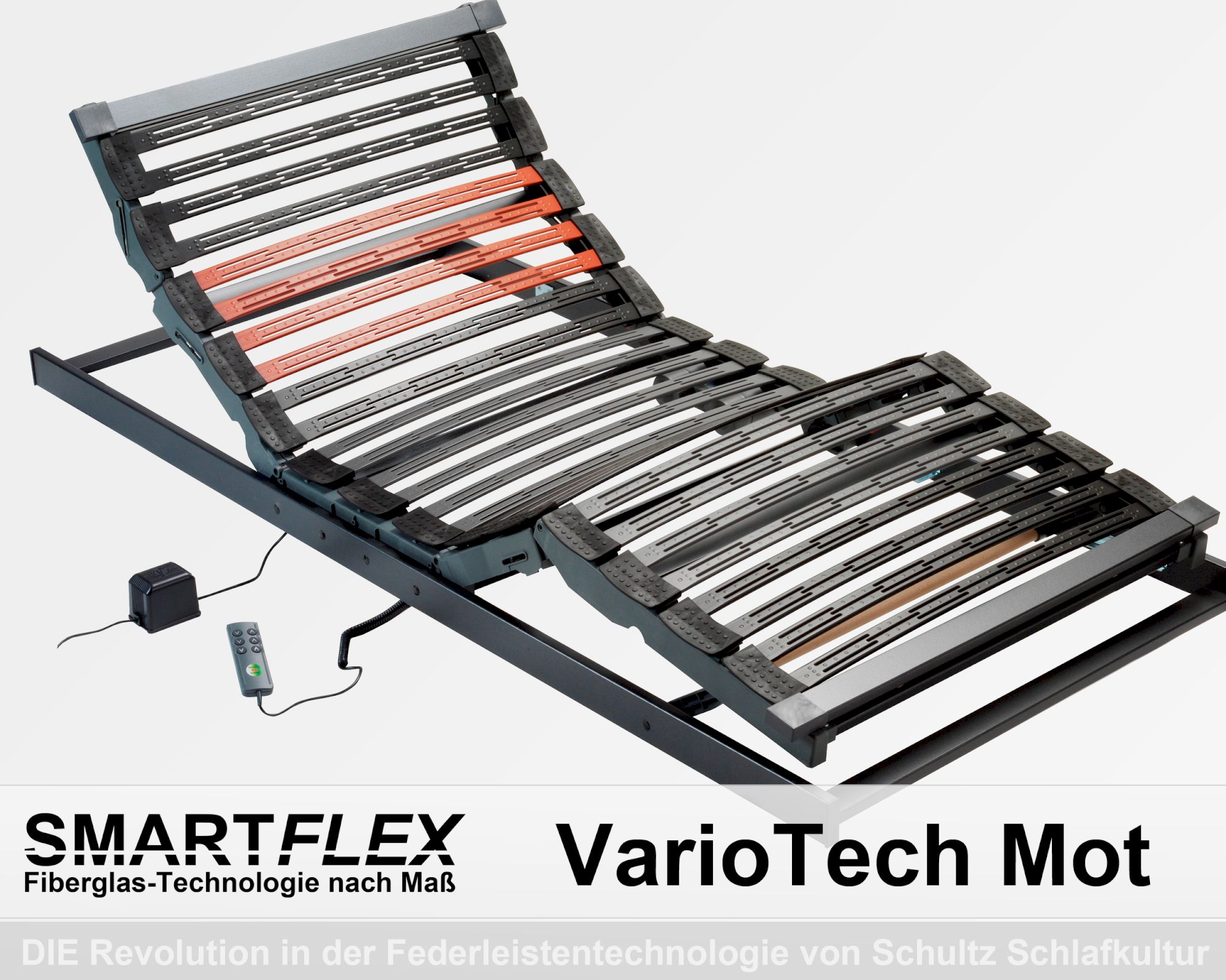 Schultz Smartflex TwinMaster SF-2M motor Fiberglas-Lattenroste 80x200 cm Kabelhandschalter Image