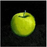 Trademark Fine Art Abstract Canvas Art Green Apple by Michelle Calkins