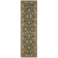 SAFAVIEH Heritage Valery Traditional Wool Runner Rug Dark Green/Gold 2 3 x 12