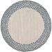 SAFAVIEH Soho Easton Polka Dots Wool Area Rug Silver/Grey 6 x 6 Round