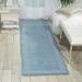 Nourison Westport Bordered Solid Blue 2 3 x 7 6 Area Rug (8 Runner)