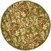 SAFAVIEH Lyndhurst Clara Floral Area Rug Sage 5 3 x 5 3 Round