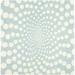 SAFAVIEH Soho Chloe Polka Dots Wool Area Rug Blue/Ivory 6 x 6 Square