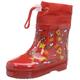 Playshoes Unisex Kinder Gummistiefel Halbschaft gefüttert Regenstiefel, rot Waldtiere, 24 EU