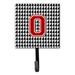 Caroline's Treasures Houndstooth Leash Holder & Wall Hook Metal in Black/Gray/White | 6.25 H x 4.25 W x 0.65 D in | Wayfair CJ1021-OSH4