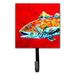 Caroline's Treasures Fish Alphonzo Head Leash Holder & Wall Hook Metal in Gray/Red | 6.25 H x 4.25 W x 0.65 D in | Wayfair MW1141ASH4