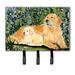 Caroline's Treasures Golden Retriever Leash Holder & Key Holder Metal in Brown/Gray/Green | 8 H x 8.25 W x 0.65 D in | Wayfair SS8852TH68