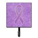 Caroline's Treasures Lavender Ribbon For All Cancer Awareness Leash Holder & Wall Hook Metal in Gray/Indigo | 6.25 H x 4.25 W x 0.65 D in | Wayfair