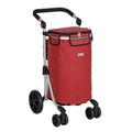 Shopping Trolley on Wheels | Alexander Graham 6 Wheel Model | New Easy Fold Frame | Large Shopping Cart with Front Swivel Wheels Makes it Light and Easy to Use Great for Mobility (Royal Red)