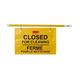 Rubbermaid Commercial Products Site Safety Hanging Sign Multilingual 'Closed for Cleaning' - Yellow