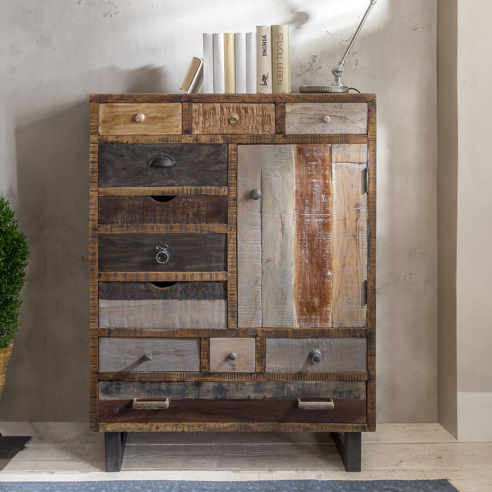 Massivholz »Priya« Unikat Kommode - 11 Schubladen 13005 - Kommode