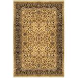 White/Yellow 30 x 0.3 in Area Rug - American Home Rug Co. Tabriz Oriental Hand Tufted Wool Beige/Gold/Black Area Rug Wool | 30 W x 0.3 D in | Wayfair