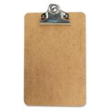 Universal Hardboard Clipboard 3/4 Capacity Holds 5w X 8h Brown