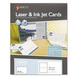 Maco MACML8575 2-Up Laser/injt Post Cards 100 / Box White