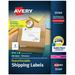 Avery Repositionable Shipping Labels Sure Feed Technology Repositionable Adhesive 3-1/3 x 4 600 Labels (55164)