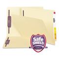 Smead End Tab Folder with SafeSHIELD Fastener Manila Letter Straight Cut 50/Box