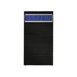 HON 5 Drawers Lateral Lockable Filing Cabinet Black