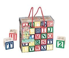 Melissa & Doug Wooden ABC-123 Blocks