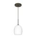 Besa Lighting - Lucia-One Light Cord Pendant with Flat Canopy-6.25 Inches Wide