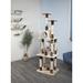 Go Pet Club 74" IQ Box Cat Tree Manufactured Wood in Brown/Gray | 73.5 H x 27 W x 24 D in | Wayfair SF059