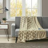 Beautyrest Heated Ogee Oversized Throw Polyester in Brown | 60 W in | Wayfair BR54-0540