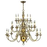 4419BB-Hinkley Lighting-Cambridge - Extra Large Three Tier Chandelier in Traditional Style - 49.25 Inches Wide by 46 Inches High