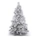 Vickerman 383537 - 4.5' x 46" Artificial Flocked Alberta with Pine Cones Christmas Tree (A155245)