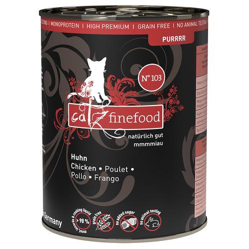 6x 400g Purrrr Dose No. 103 Huhn catz finefood Katzenfutter Nass