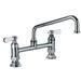 Whitehaus Collection Laundry Double Handle Utility Bridge Faucet w/ Swivel Spout in Gray | 11 H x 8 W x 12 D in | Wayfair WHFS9813-12-C
