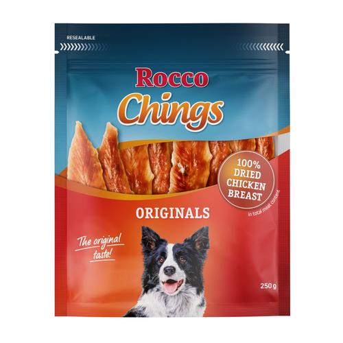 1kg Chings Kaustreifen - Hühnerbrust getrocknet Rocco Hundesnack