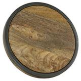 Manor Luxe Abbey Artisan Wood & Metal Round Trivet Wood in Brown | 1.2 H x 11 D in | Wayfair ML1581011RDTrivet