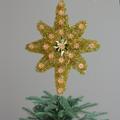 Northlight Seasonal 21" Gold Star of Bethlehem Christmas Tree Topper - Clear Lights Crystal in Green | 21 H x 1.5 W x 15.25 D in | Wayfair