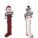 Attraction Design Home 2 Piece Christmas Decorations Stocking Holiday Shaped Ornament Set Wood/Metal in Brown/Red/White | Wayfair HM1163